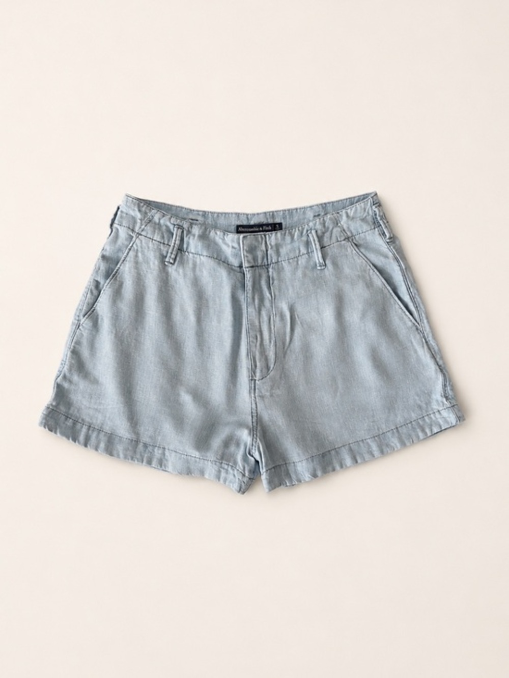 Abercrombie Linen Blend High Waist Shorts
